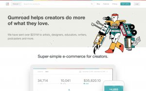 gumroad home page