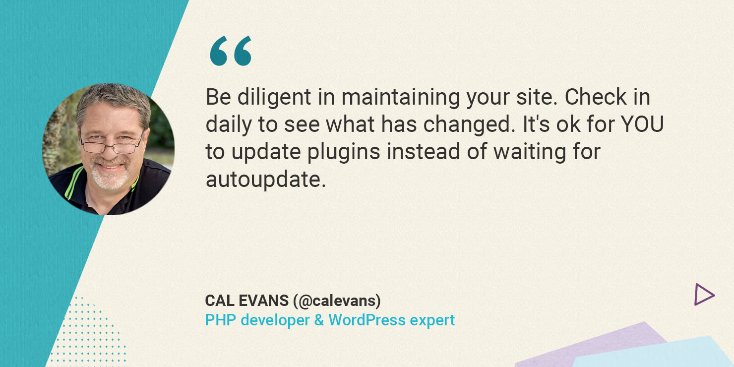 Cal Evans on maintaining your site security