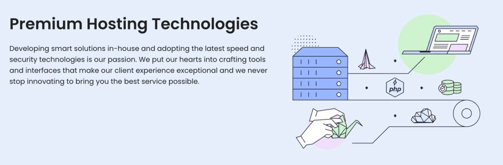 A banner highlighting the premium technology used in SiteGround's infrastructure.