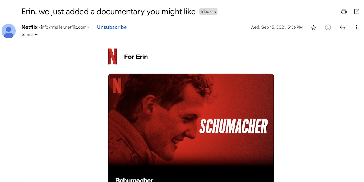 email-subject line - personalization