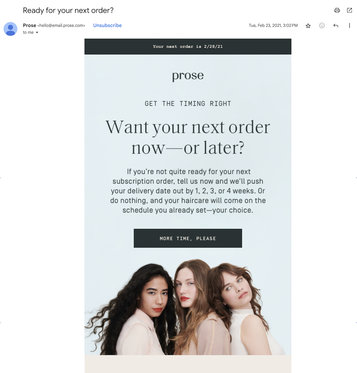 email customer journey example rentention reminder