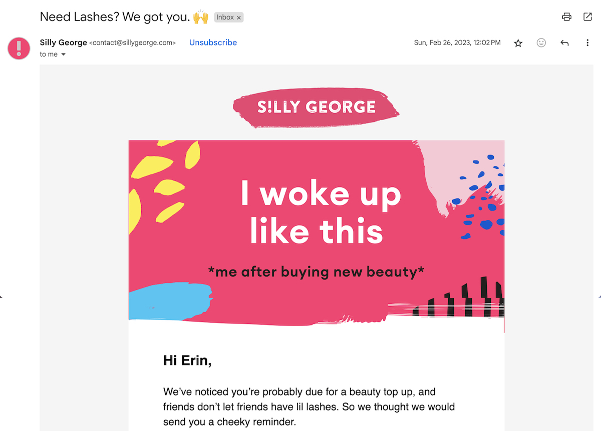email journey example retention stage reminder