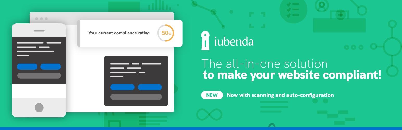 Banner for the iubenda plugin within the WordPress repository