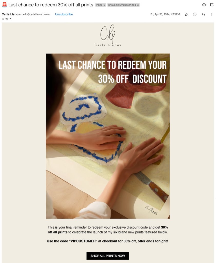 product-launch-email-example-post-launch-carla-llanos
