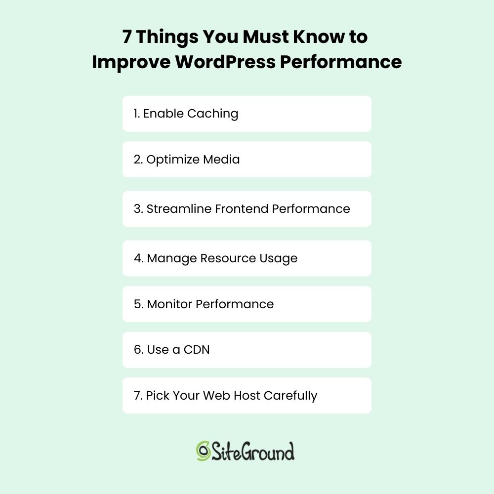 7 things you must know to improve wordpress performance