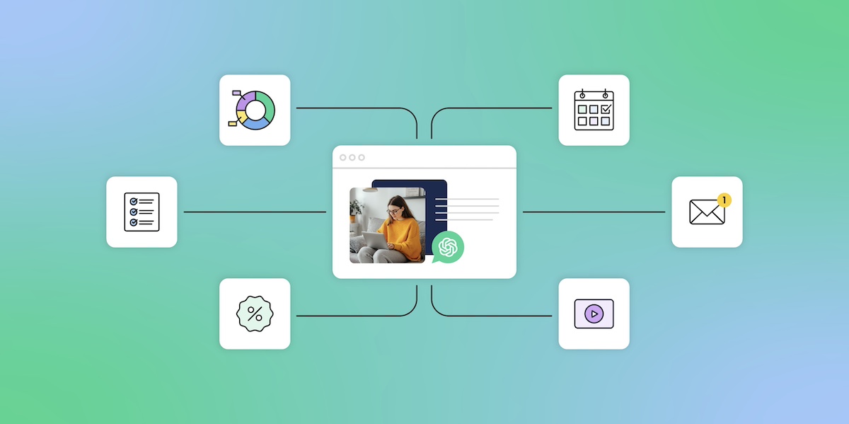 Abstract image of ChatGPT prompts of marketing