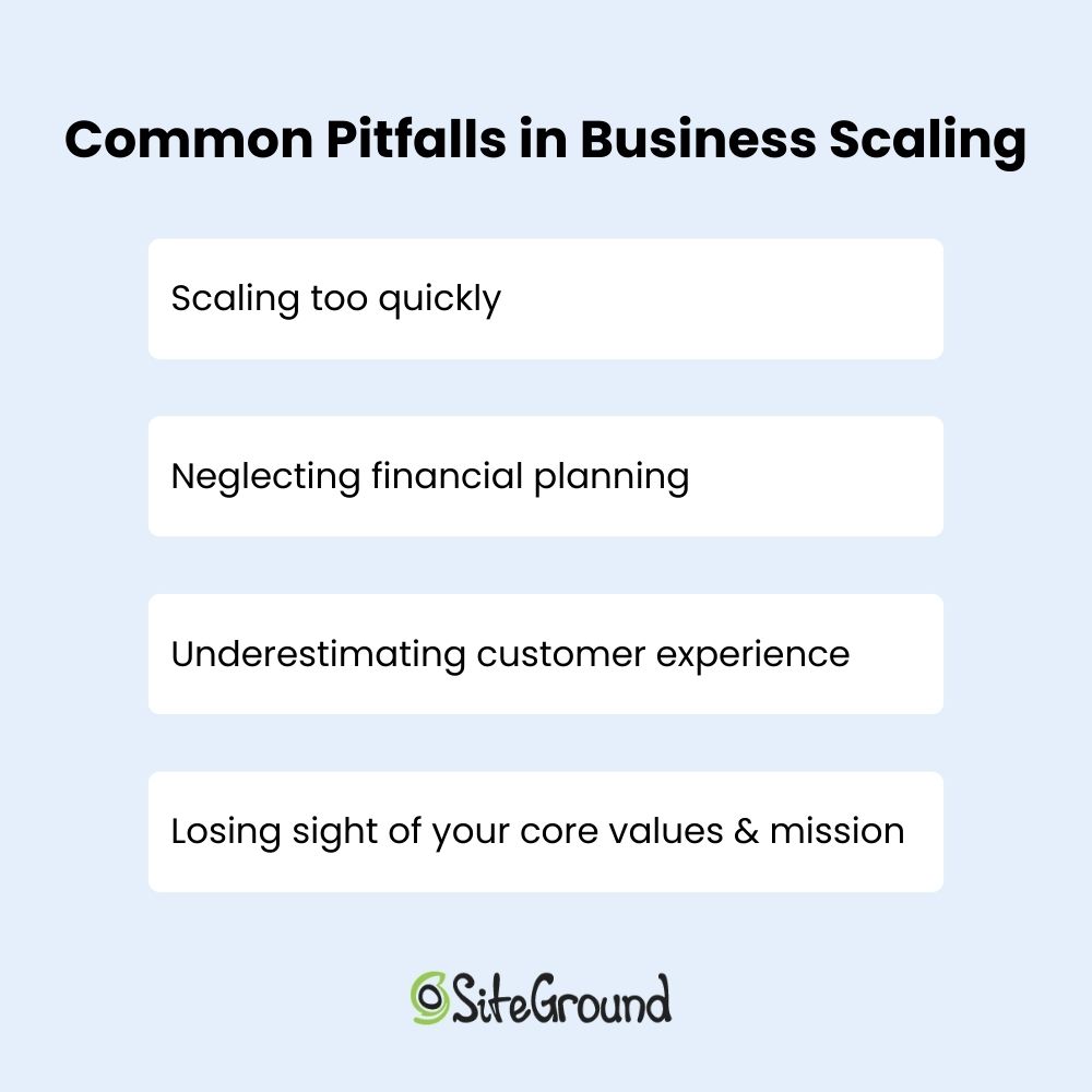 Common pitfalls of business scaling