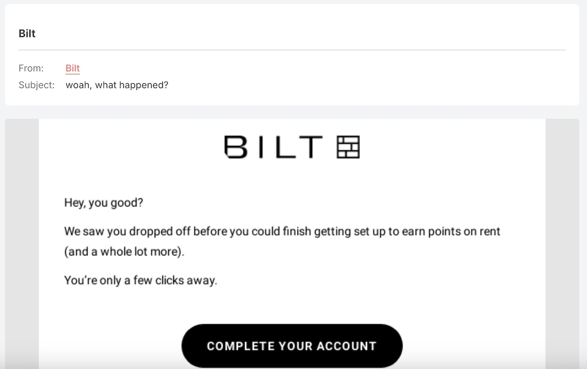 Example of a re-engagement email with humor