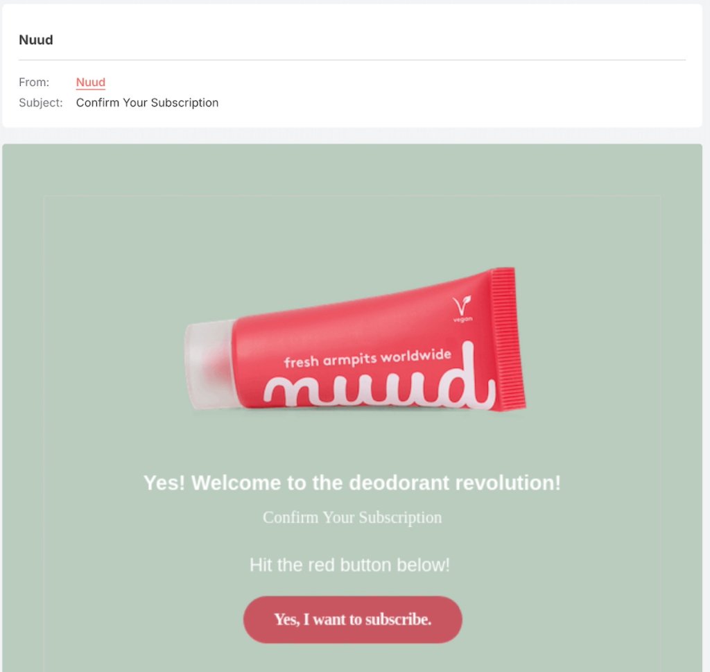 Welcome email automation example