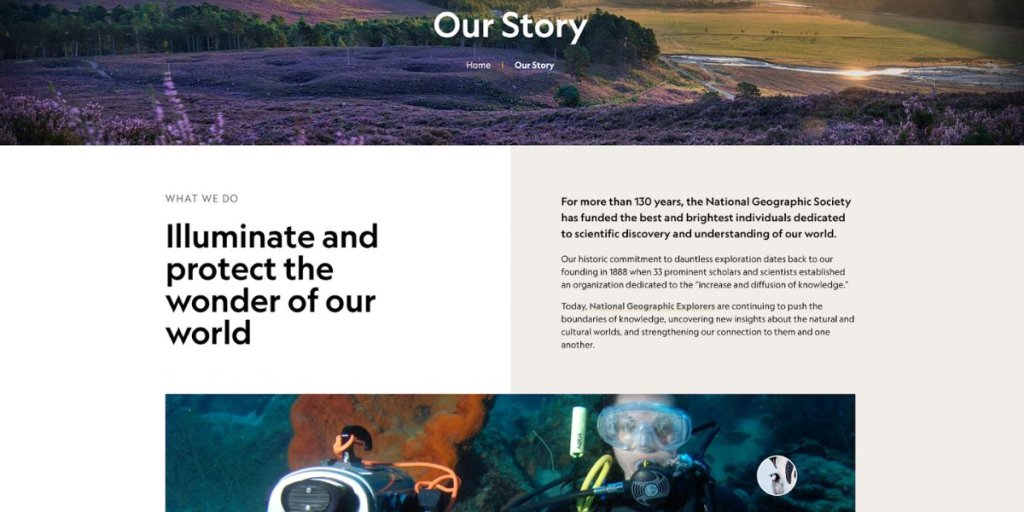 about us page national geographic