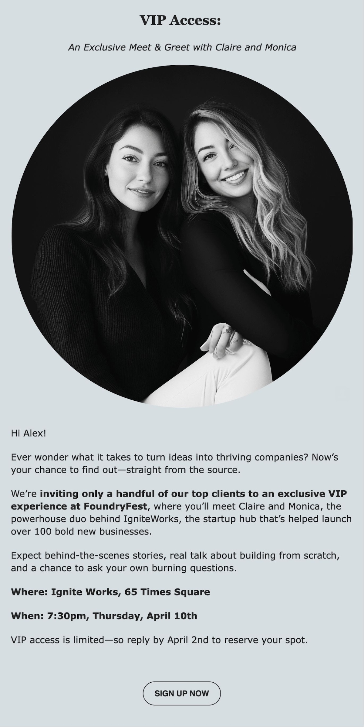 example of a vip event invitation