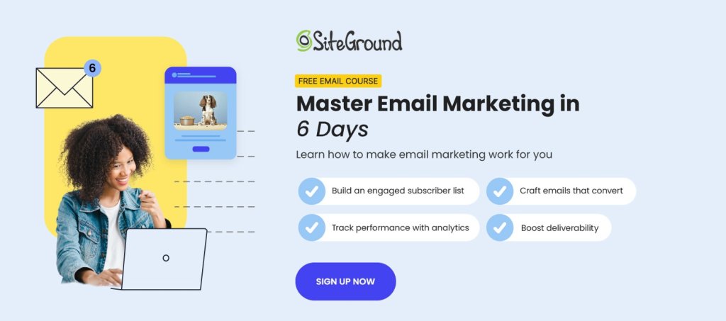 Email Marketing course SiteGround