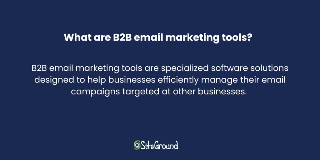what are b2b email marketing tools