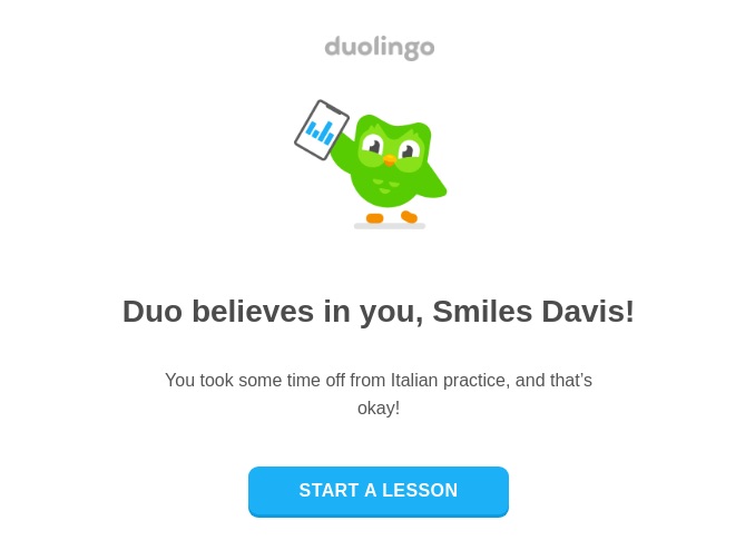 email header design duolingo