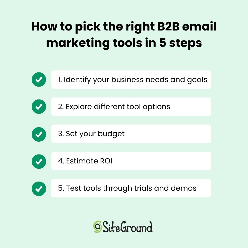 How to pick the right b2b email marketing tools