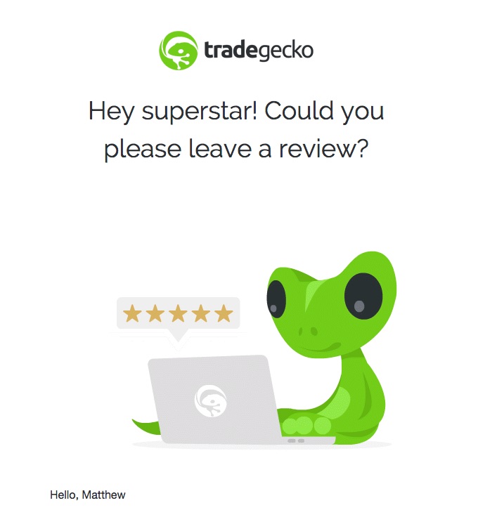 email header design tradegcko