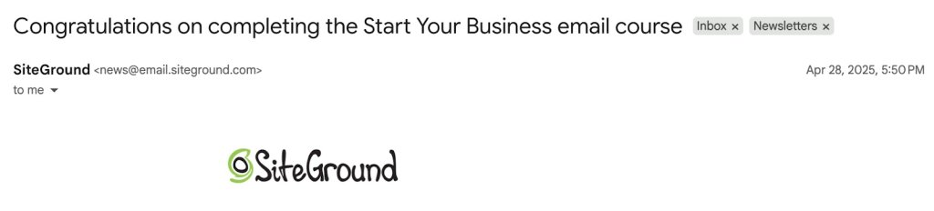 Example of a clear and professional email subject line