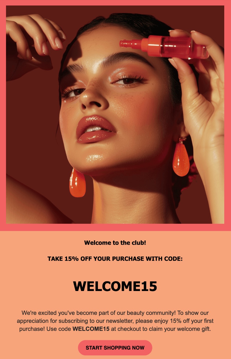 Email copywriting example with a clear message