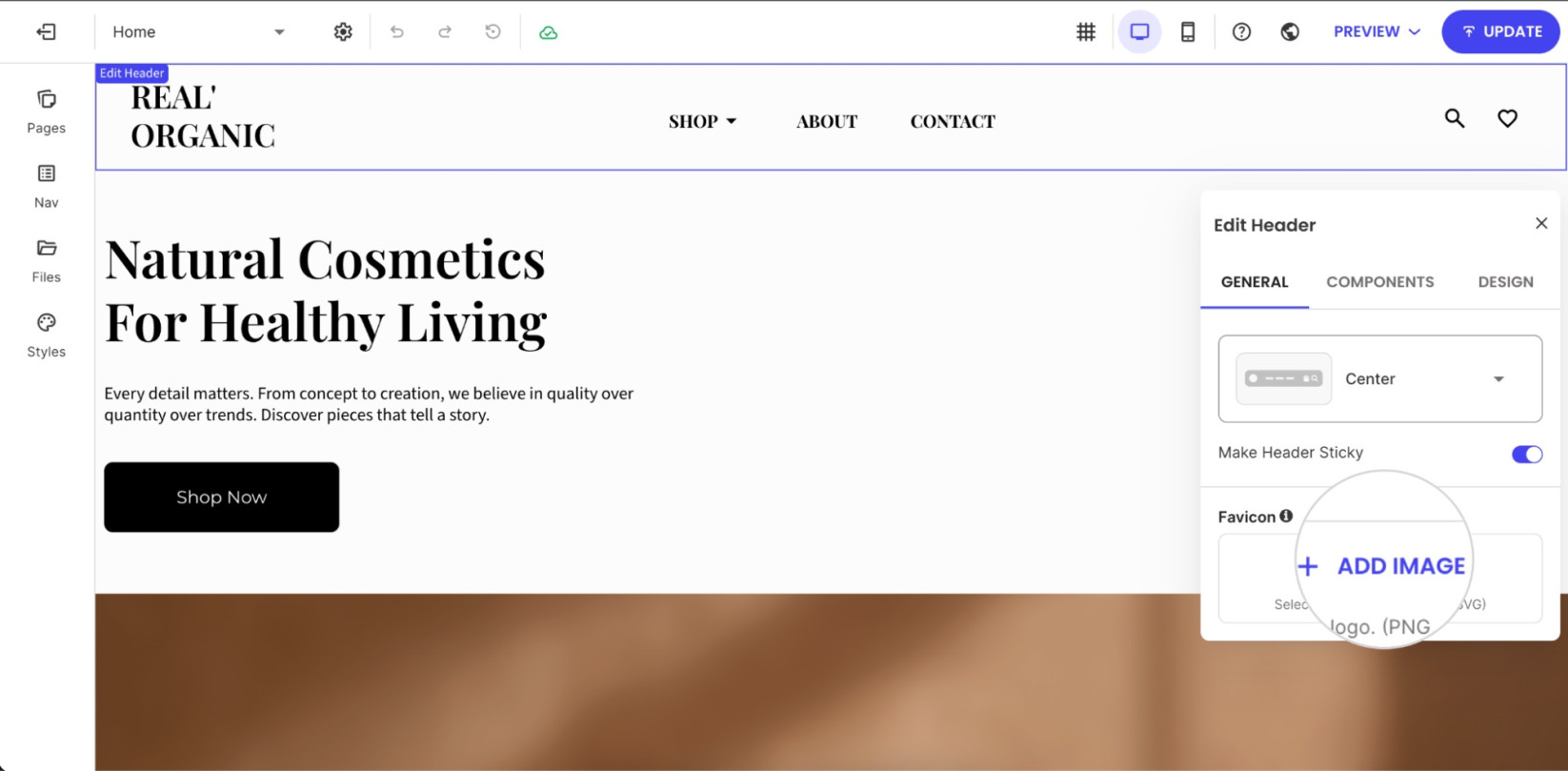 Adding a favicon to the SiteGround Website Builder