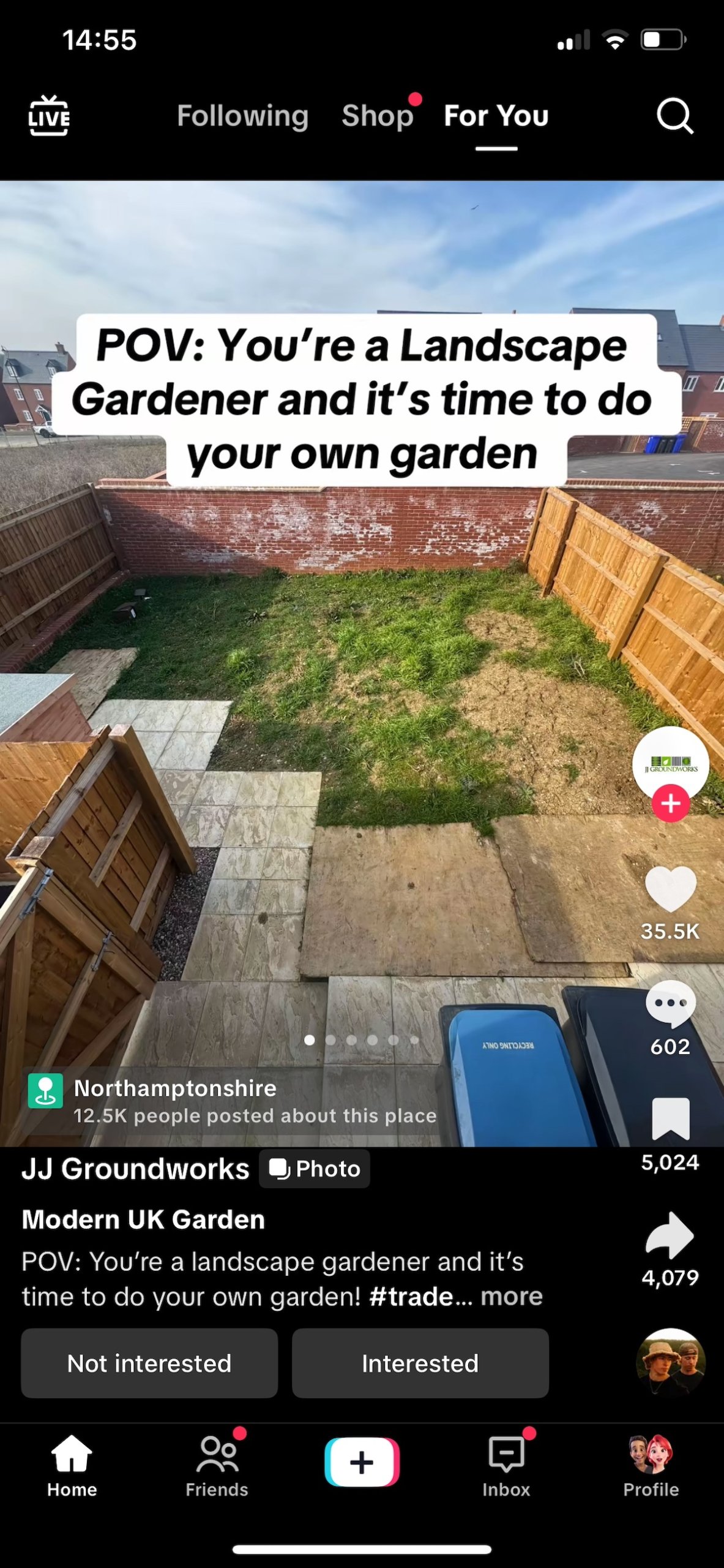 Example of a TikTok behind the scenes