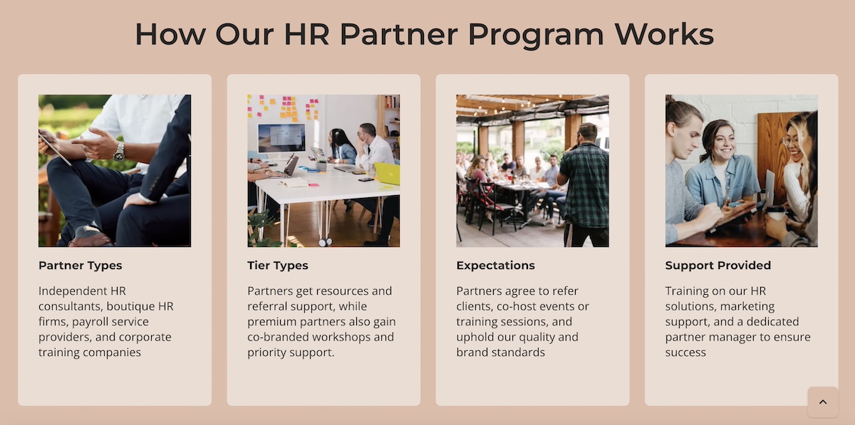 Example of a partners program overview