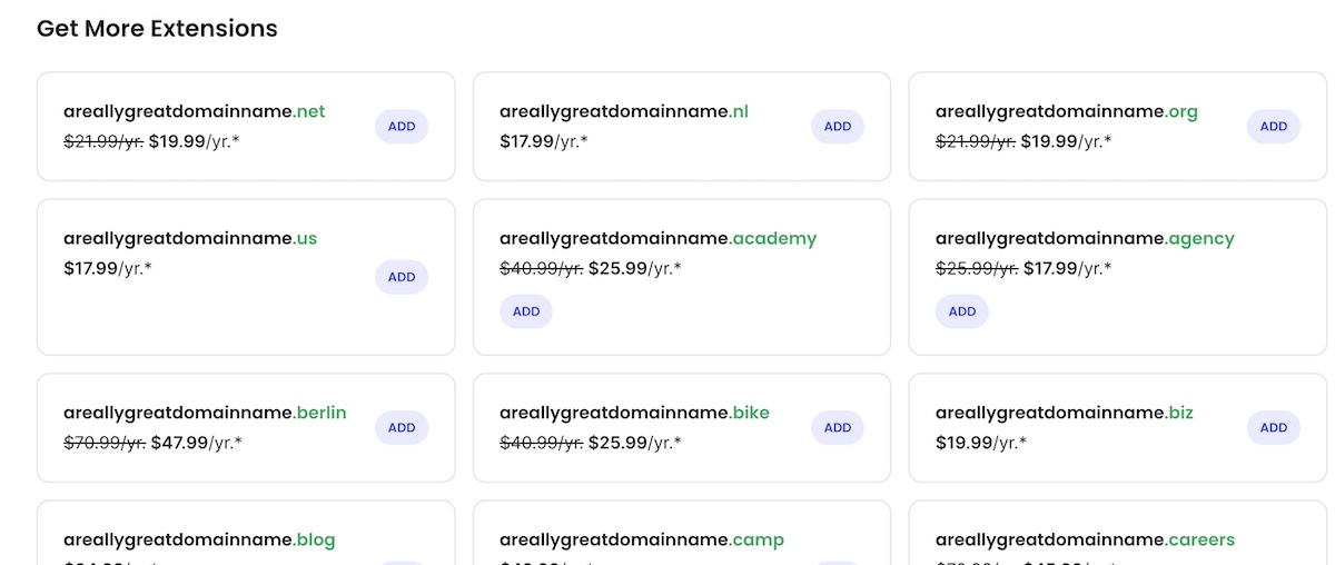Consider multiple TLDs to avoid domain squatting