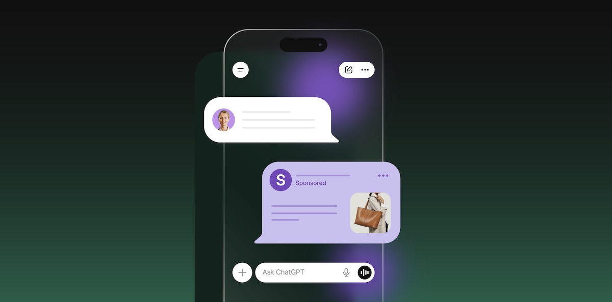 Abstract of ChatGPT ads on a cell phone