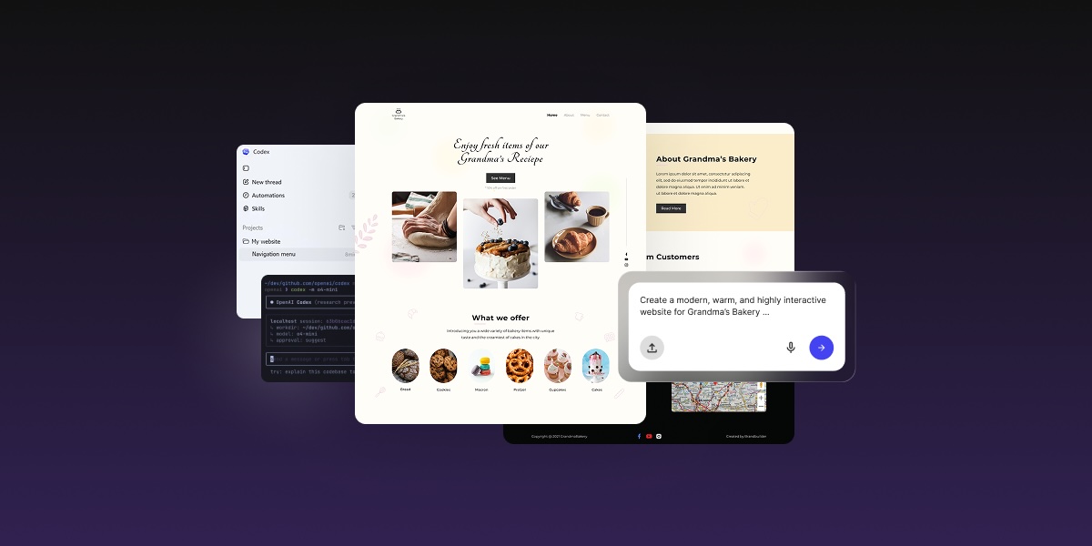 abstract of building a website without OpenAI Codex