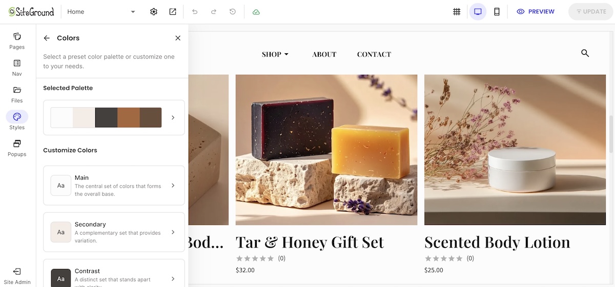 Example of customizing an ecommerce platfrom for your own website
