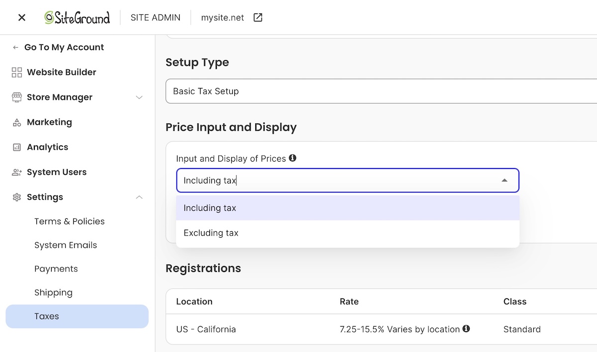 setting uup tax for a digital product on an online ecommerce platfrom