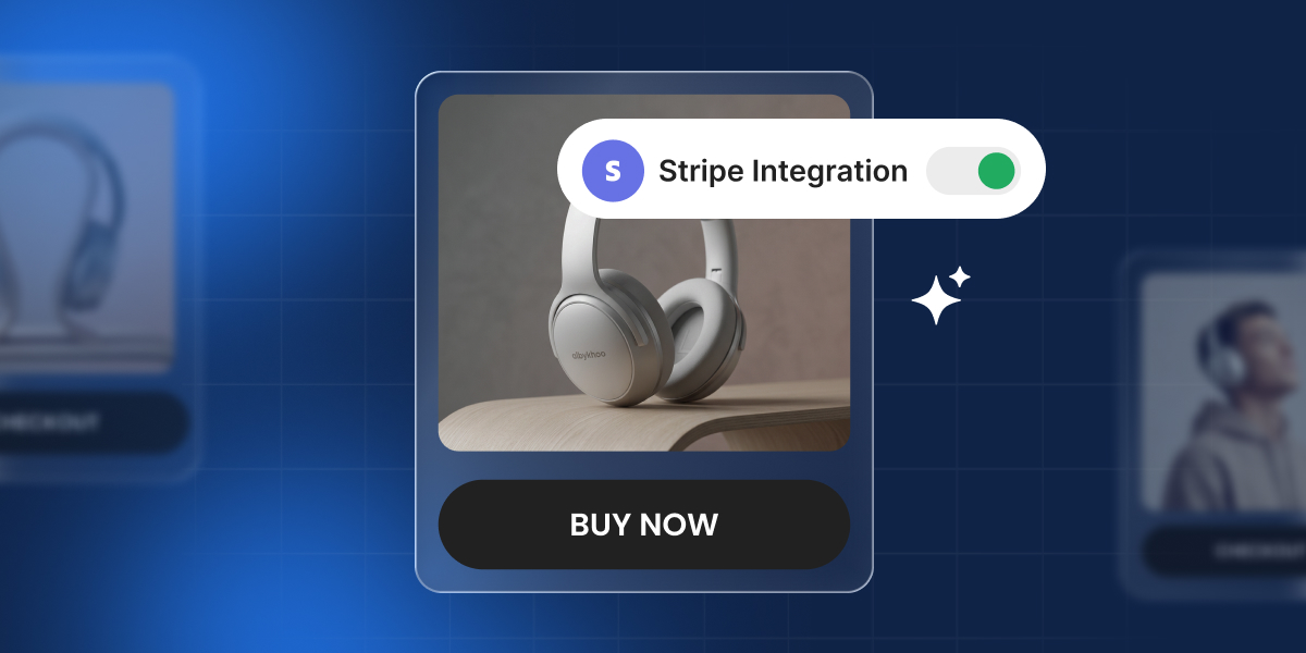 Abstract image of topping on Stripe integration on an ecommerce site