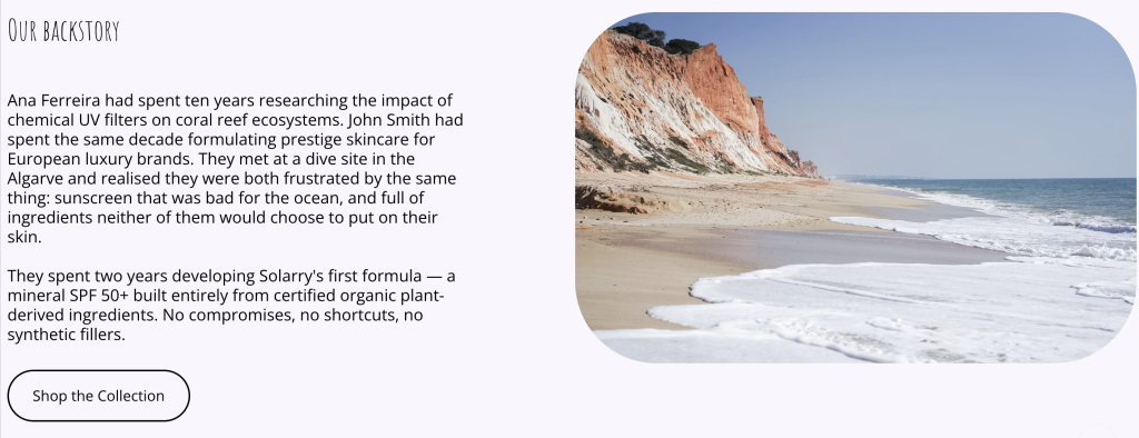 A website with a clashing header and body font