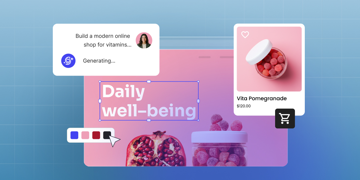 Abstract of an AI powered ecommerce website builder