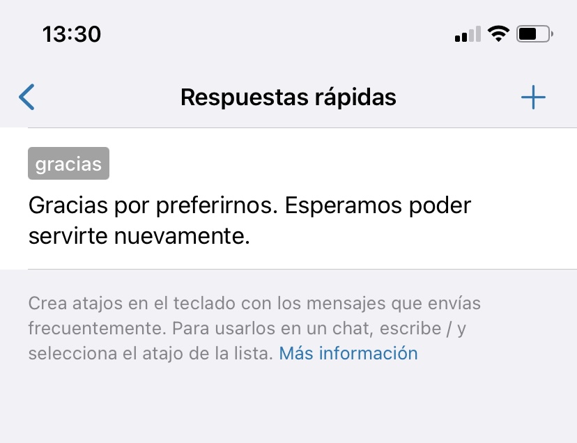 Creación de respuestas rápidas