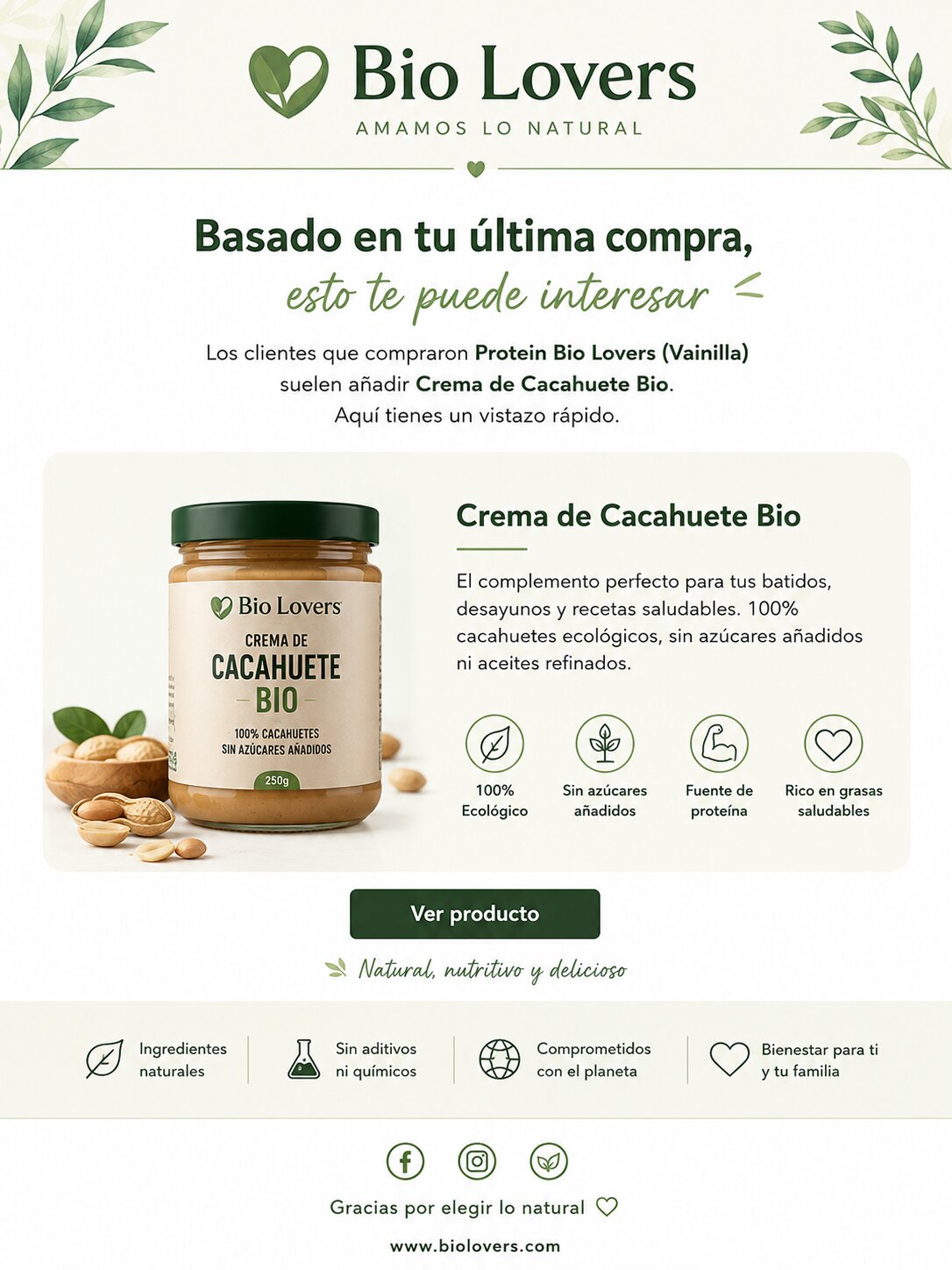 Captura ejemplo email de recomendación