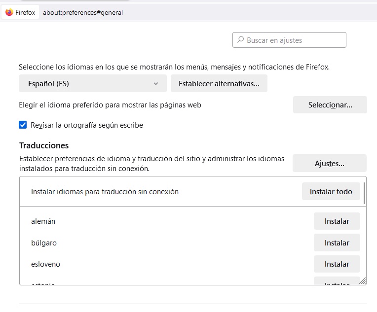 Firefox opera de manera local