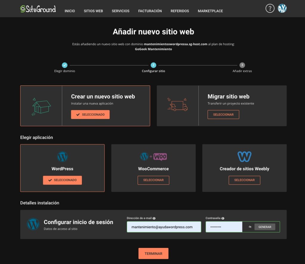 La no tan famosa pero más sencilla instalación a 1 clic de WordPress