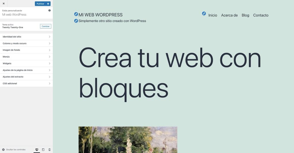 WordPress personalización