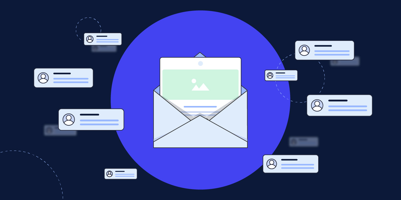 Ilustración sobre crear una lista de correo