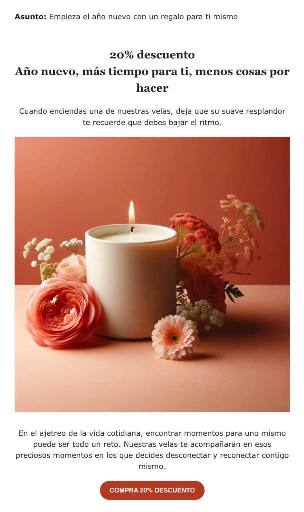 Captura ejemplo del asunto del correo