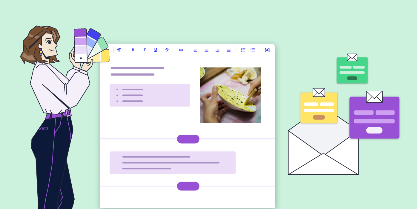 Ilustración sobre los colores en el email marketing