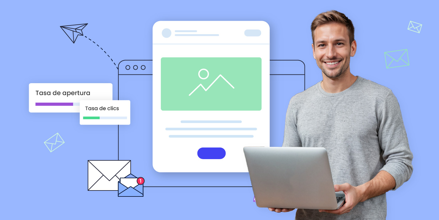 Ilustración sobre cómo escribir emails en email marketing