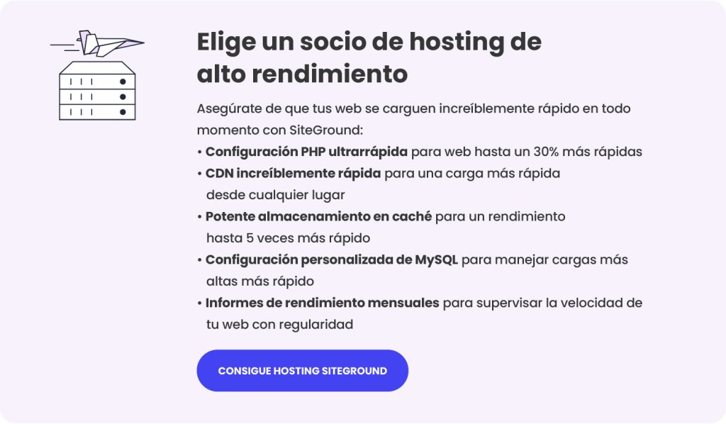 CTA de hosting rápido
