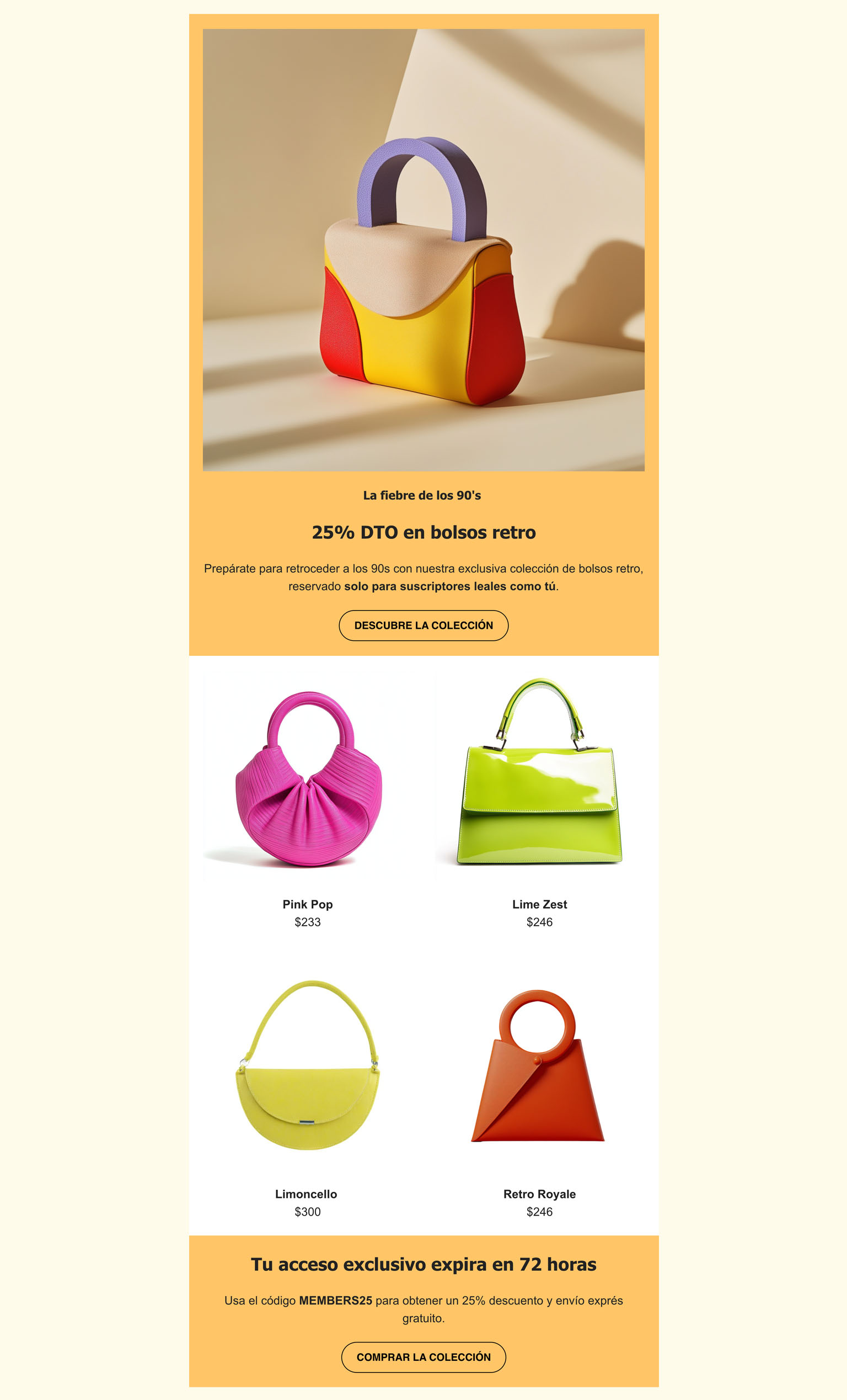 Captura de email de oferta para suscriptores