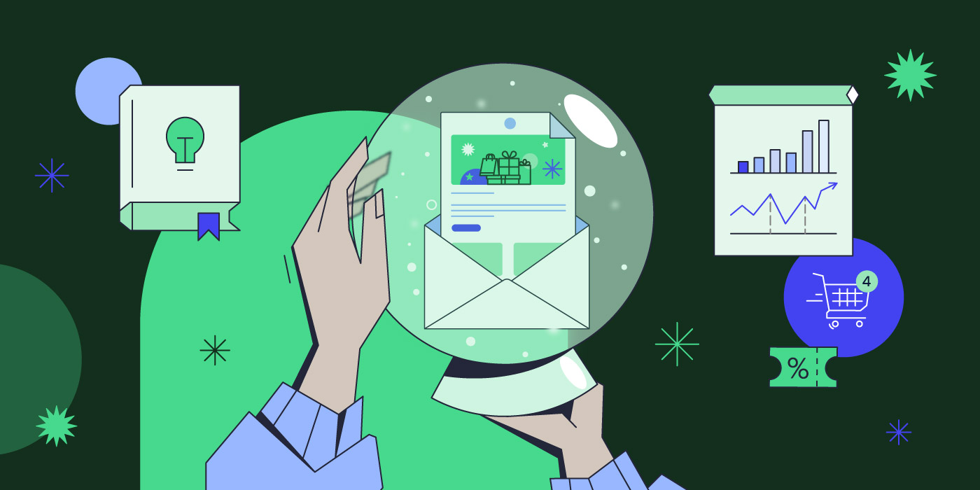 Ilustración sobre email marketing en festividades