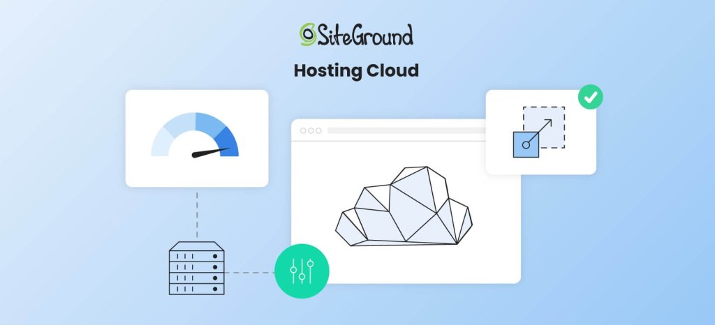 Ilustración sobre cloud hosting