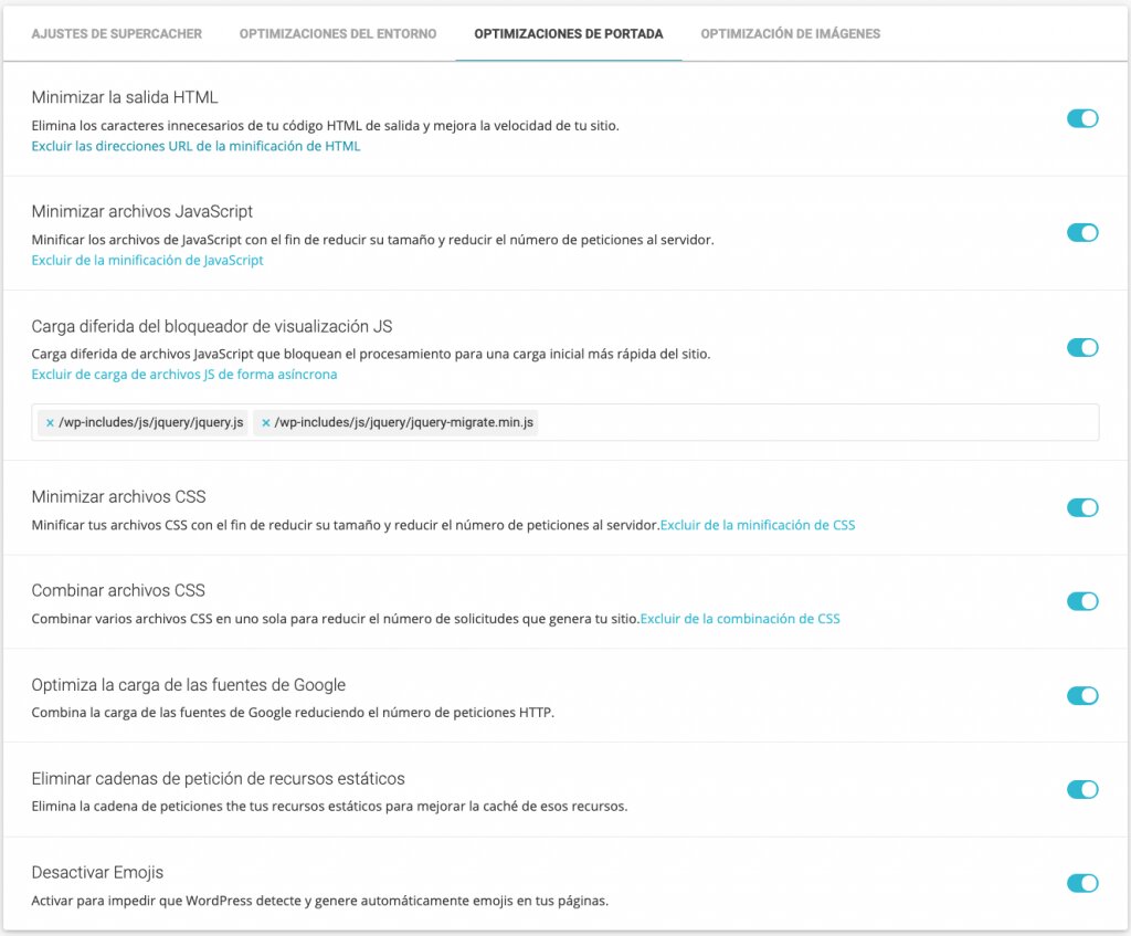 Captura de optimizer para front end