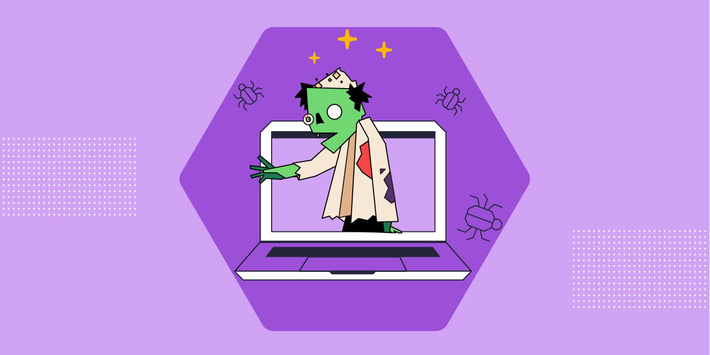 Ilustración sobre un sitio web hackeado