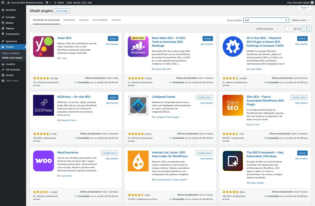 Captura plugins SEO