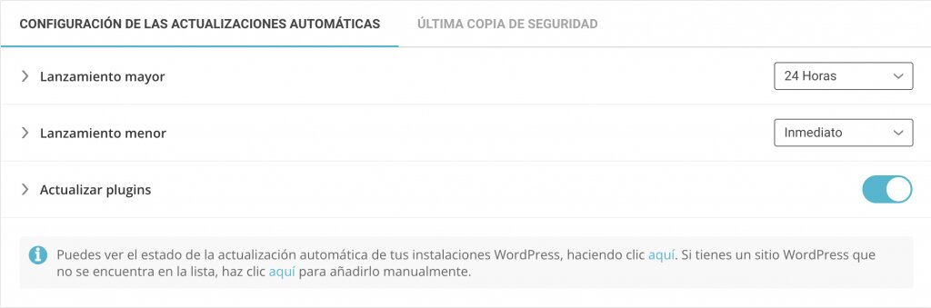 Captura actualizaciones autimaticas